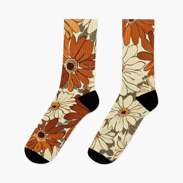 Item preview, Retro 70s Daisy Floral Pattern – Warm Boho Vintage Flower Power Design designed and sold by SaadArtCo.