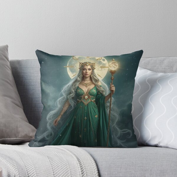 Item preview, Emerald Moon Goddess – Dark Celestial Queen of Stars and Secrets designed and sold by MissSaylor.