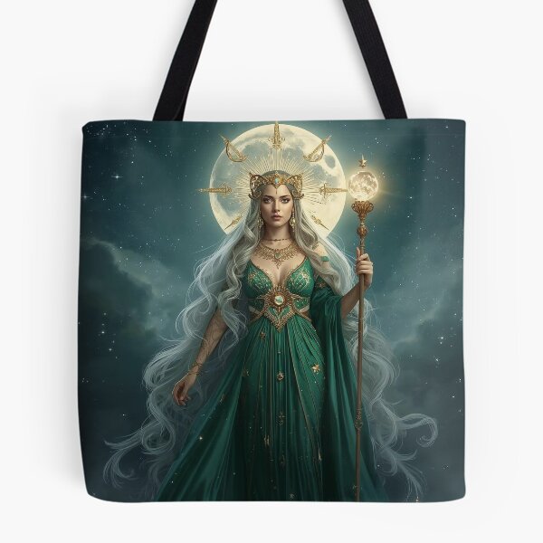 Item preview, Emerald Moon Goddess – Dark Celestial Queen of Stars and Secrets designed and sold by MissSaylor.