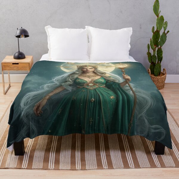 Item preview, Emerald Moon Goddess – Dark Celestial Queen of Stars and Secrets designed and sold by MissSaylor.