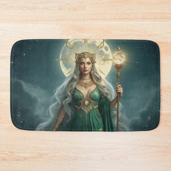 Item preview, Emerald Moon Goddess – Dark Celestial Queen of Stars and Secrets designed and sold by MissSaylor.