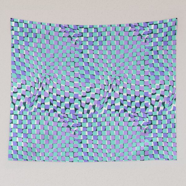 Item preview, Wavy Checkerboard Optical Illusion designed and sold by weirdfishes123.