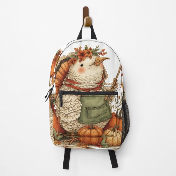 Item preview, Adorable Whimsical Turkey Chef Illustration | Cozy Cottagecore Thanksgiving Art designed and sold by Eden Underground Radio (Official Merch).