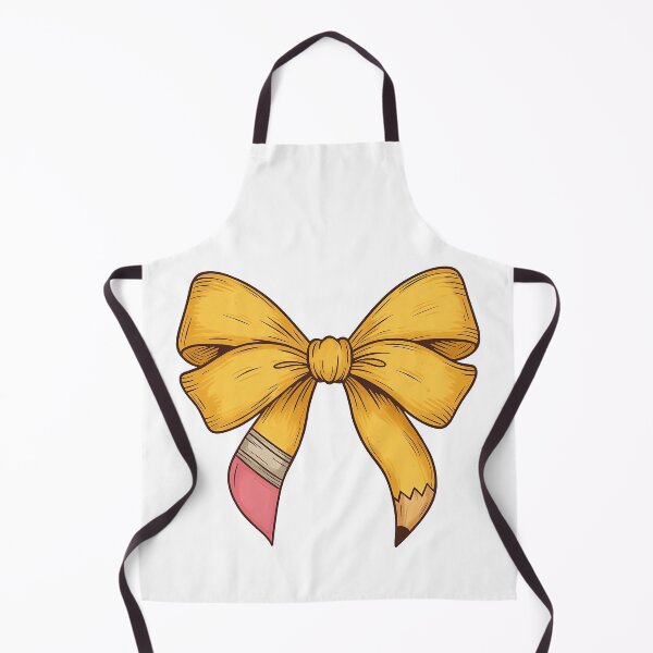 Item preview, Yellow Pencil Shaped Bow Illustration for Back to School designed and sold by ArtfulWeave.
