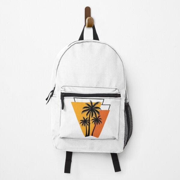 Item preview, Geometric Sunset Palm Trees Retro Beach Art designed and sold by ArtfulWeave.