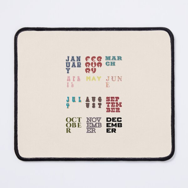 Item preview, Twelve Months Retro Typography Design Collection designed and sold by trepiu.