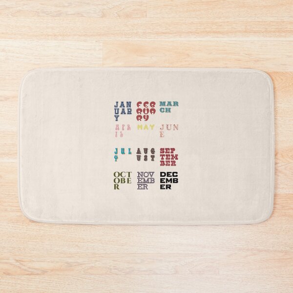 Item preview, Twelve Months Retro Typography Design Collection designed and sold by trepiu.