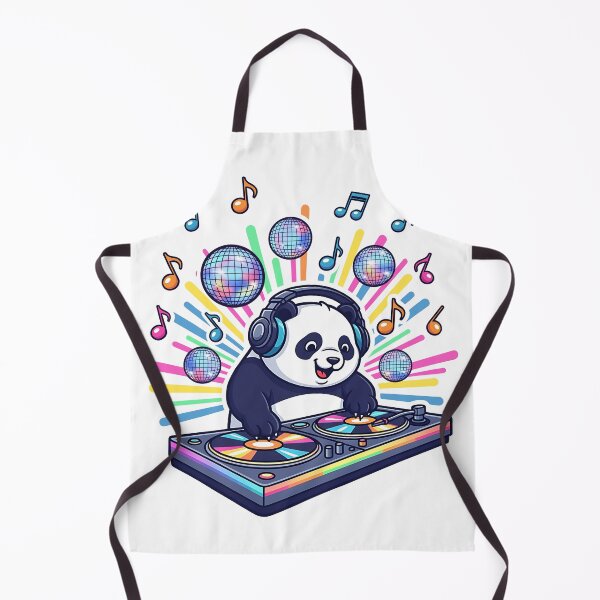 Item preview, Energetic Cartoon Panda DJ Sticker with Neon Party Vibes designed and sold by DiNata.