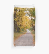 Autumn laneway Duvet Cover
