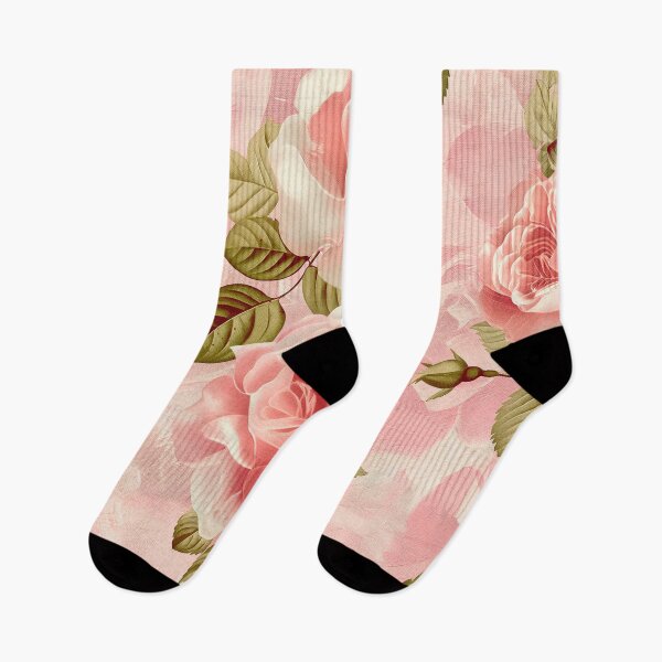 Item preview, Vintage Rose Floral Pattern on Soft Pink Background – Elegant Romantic Botanical Design  designed and sold by SaadArtCo.