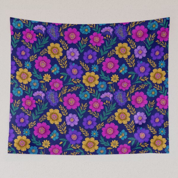 Item preview, Chic Wild Embroidered Flower For Rustic Charm designed and sold by RoyalStarsPatts.