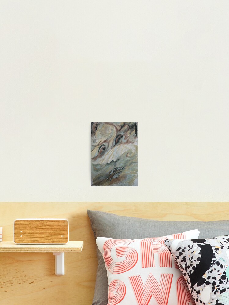 Thumbnail 2 of 3, Photographic Print, 3 little courageous fishies in an open stormy sea designed and sold by Anthropolog.