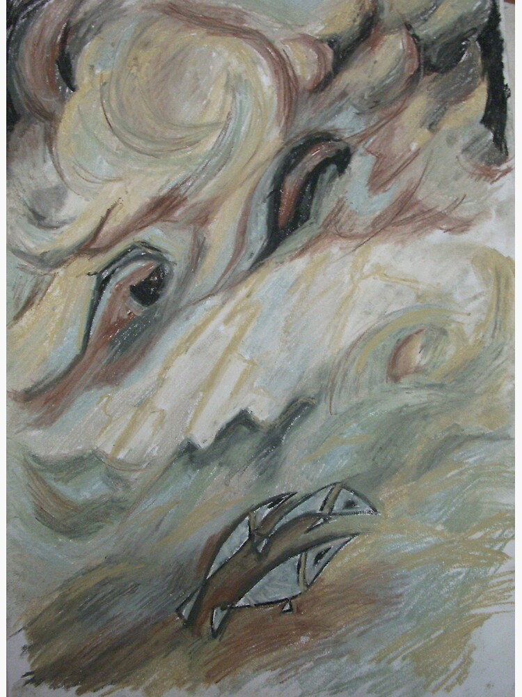 Thumbnail 3 of 3, Photographic Print, 3 little courageous fishies in an open stormy sea designed and sold by Anthropolog.