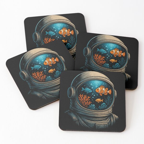 Item preview, Underwater Universe in Astronaut Helmet – Surreal Fusion designed and sold by DavidSalazo.