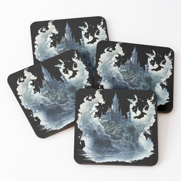 Item preview, Haunted Gothic Castle – Dark Fantasy Misty Fortress Artwork designed and sold by DirtyDishCloth.