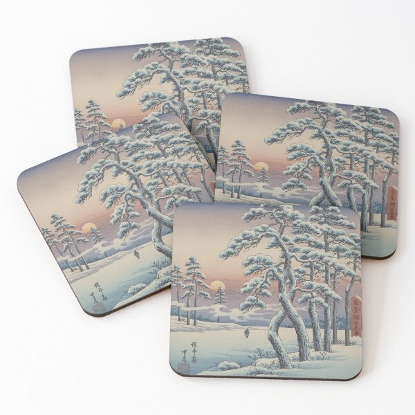 Item preview, Silent Pines – Vintage Ukiyo-e Winter Walk designed and sold by Vandy Fullam.