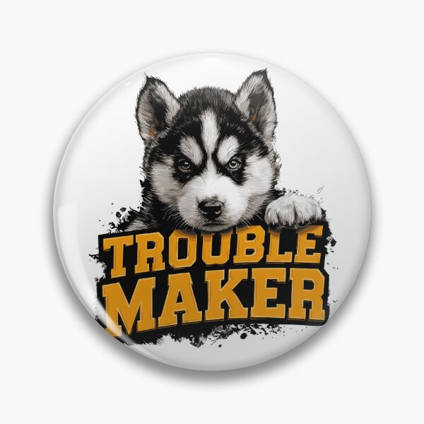 Artikelvorschau, Troublemaker – Husky Welpe Portrait entworfen und verkauft von drizzd.