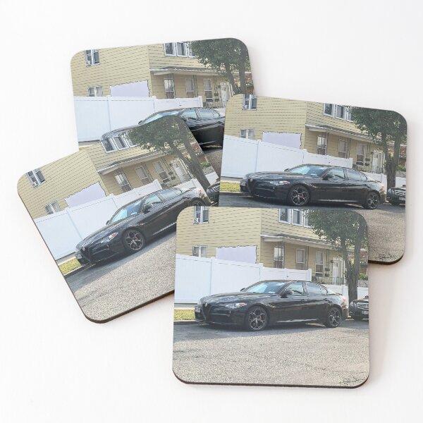Item preview, Urban Elegance: My Black Alfa Romeo Giulia Streetscape  designed and sold by letsnvision.