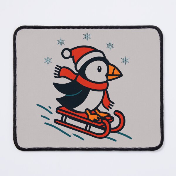 Item preview, Puffin Through the Snow, Cute Christmas Puffin Design, Wholesome Winter Animal Art designed and sold by elynne9.