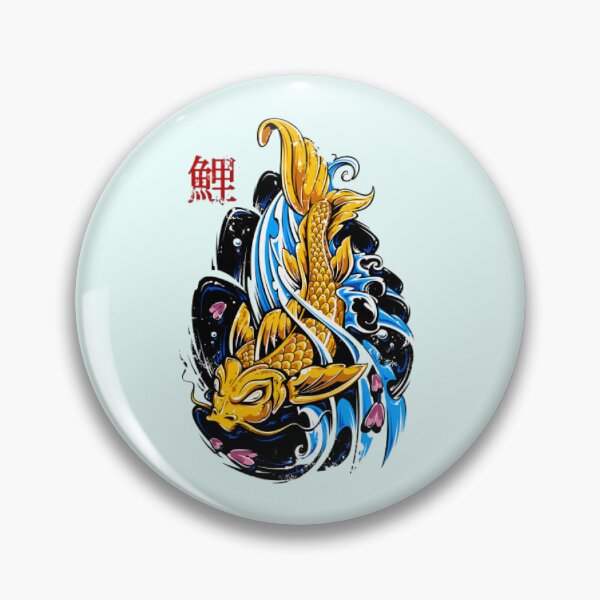 Item preview, Golden Japanese Koi Fish Art - Traditional Watercolor Koi designed and sold by KhadijaBatool38.