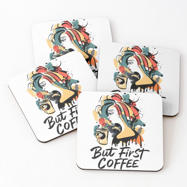 Item preview, But First Coffee - Woman with Coffee designed and sold by dreampik.