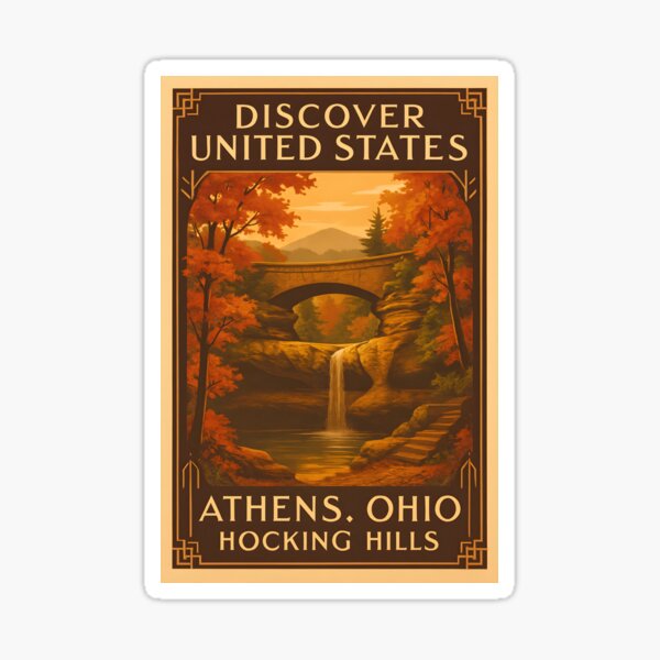 Hocking Hills – Vintage Athens, United States Sticker