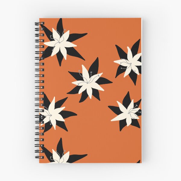 Item preview, Black and White Floral on Orange  designed and sold by JaygiesDesign.