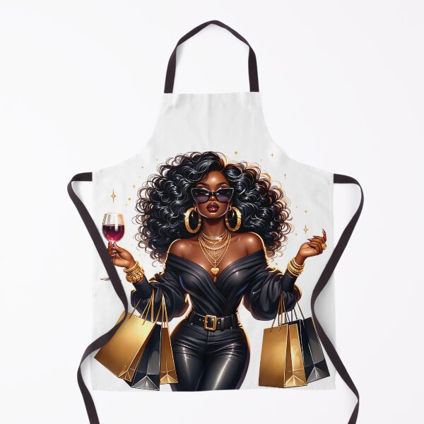 Item preview, Gold & Black Diva – Afro Glam Fashion Art designed and sold by Lulunza.
