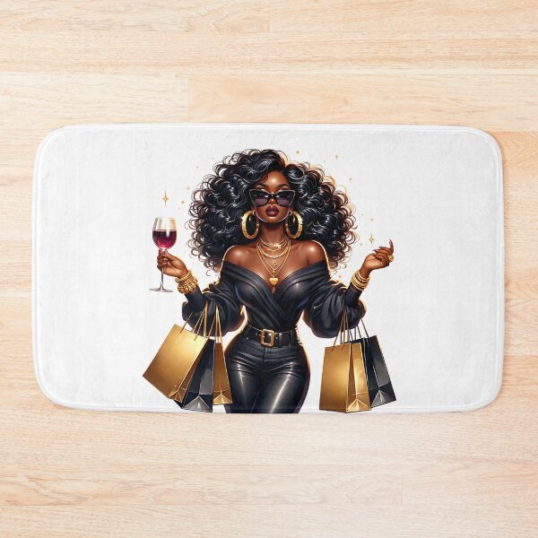 Item preview, Gold & Black Diva – Afro Glam Fashion Art designed and sold by Lulunza.