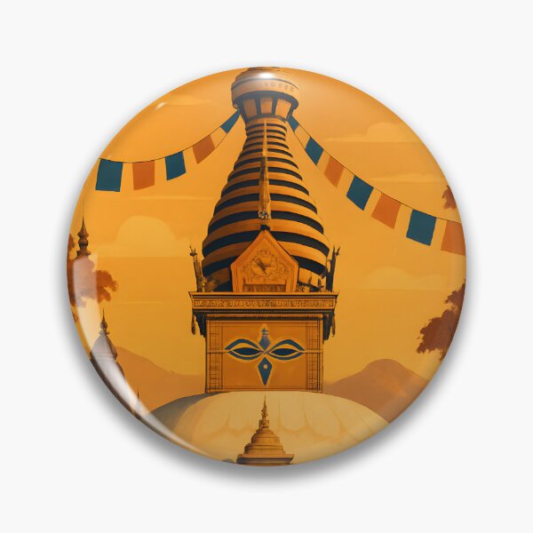 Artikelvorschau, Swayambhunath Stupa – Vintage Kathmandu, Nepal entworfen und verkauft von Cosmopolis.