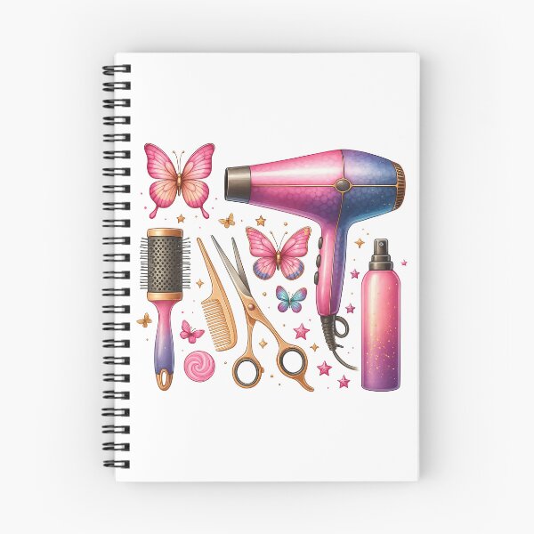 Item preview, Girly Hairdresser Tools with Butterflies and Stars designed and sold by ArtfulWeave.
