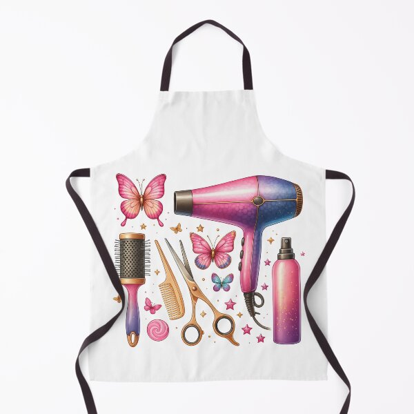Item preview, Girly Hairdresser Tools with Butterflies and Stars designed and sold by ArtfulWeave.