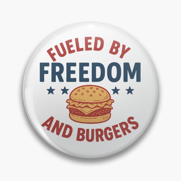 Item preview, Fueled by Freedom and Burgers Patriotic Cookout Humor designed and sold by The Junto Shop.