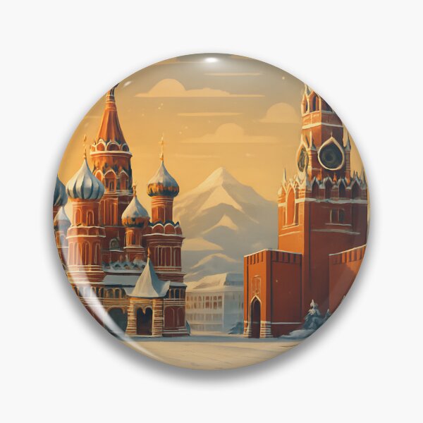 Item preview, Red Square in Winter – Vintage Art Deco Moscow, Russia designed and sold by Cosmopolis.