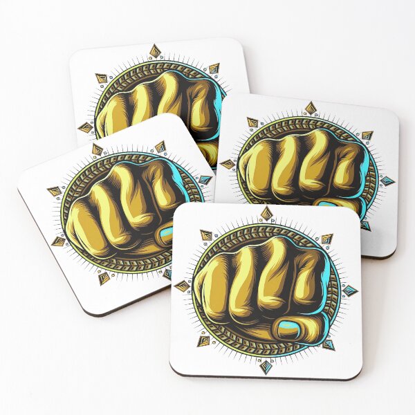 Item preview, Golden Fist Power Symbol Graphic Design designed and sold by ArtfulWeave.