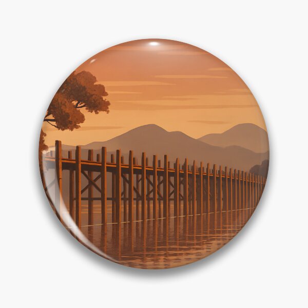 Item preview, U Bein Bridge – Vintage Art Deco Mandalay, Myanmar designed and sold by Cosmopolis.