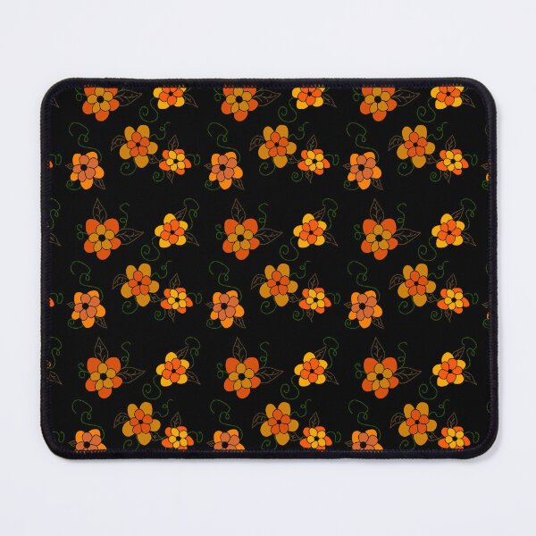 Item preview, Orange Floral on Black  designed and sold by JaygiesDesign.