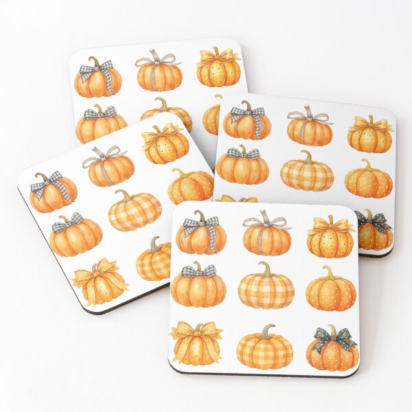 Item preview, Rustic Pumpkin Patch with Bows and Patterns designed and sold by ArtfulWeave.