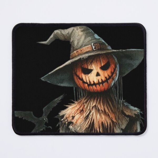 Item preview, Watercolor Pumpkin Scarecrow – Gothic Halloween Horror Art Print designed and sold by DirtyDishCloth.