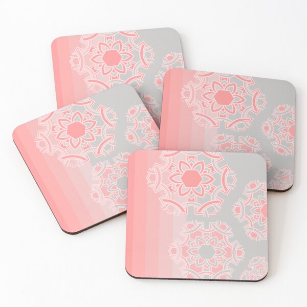 Item preview, Korean Geometry in Coral Harmony – Meditative Dancheong Series designed and sold by GOYO SONG.
