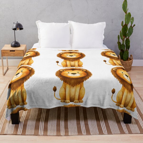 Item preview, Watercolor Lion with Friendly Expression designed and sold by ArtfulWeave.