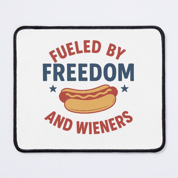 Item preview, Fueled by Freedom and Wieners Funny Patriotic BBQ  designed and sold by The Junto Shop.