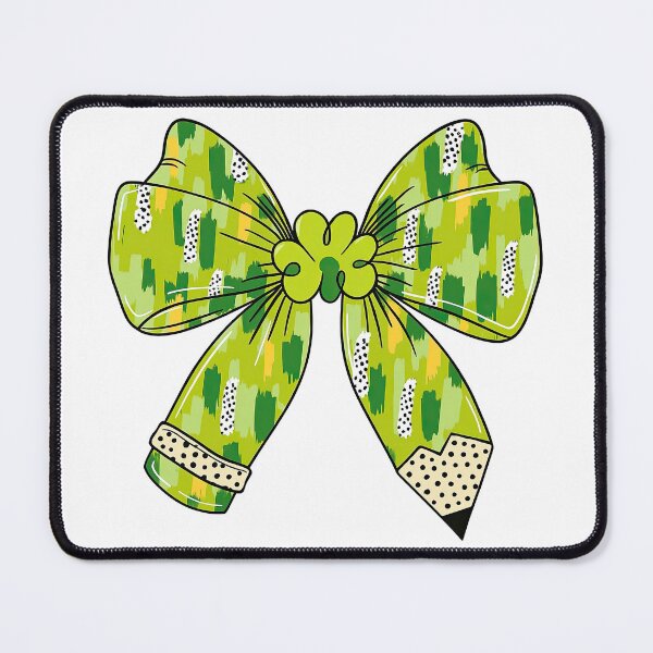 Item preview, Green Brushstroke Bow with Shamrock Accent designed and sold by ArtfulWeave.