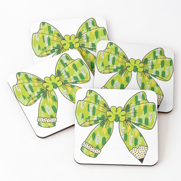Item preview, Green Brushstroke Bow with Shamrock Accent designed and sold by ArtfulWeave.