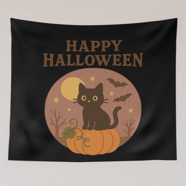 Item preview, Cat Sitting On Pumpkin designed and sold by Planetporridge.