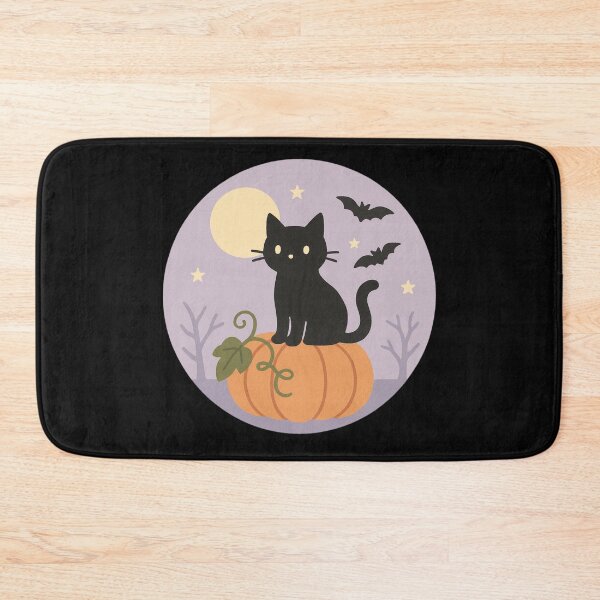 Item preview, Happy Halloween Cat on Pumpkin designed and sold by Planetporridge.