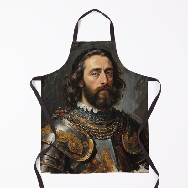 Item preview, Painting of a Medieval bearded man in a suit of Armor designed and sold by Vintage Designs +.