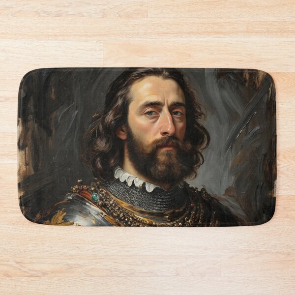 Item preview, Painting of a Medieval bearded man in a suit of Armor  designed and sold by Vintage Designs +.