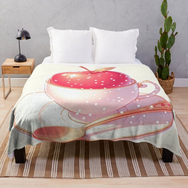 Item preview, Golden Tea Time with Apple – Soft Anime-Inspired Illustration designed and sold by Sugar Wisdom .
