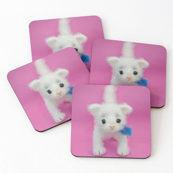 Item preview, White fluffy toy kitten designed and sold by olena2552.
